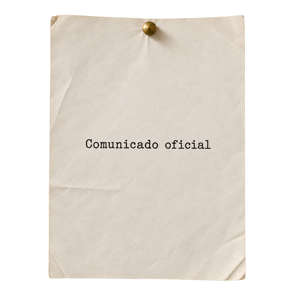 Comunicado oficial pregado na parede